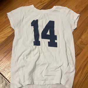 Brandy Melville White Tee with Navy Number